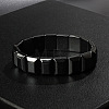 Non-Magnetic Synthetic Hematite Beaded Stretch Bracelets for Men LS-FIND-PW0021-10D-1