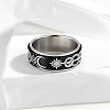 201 Stainless Steel Rotating Finger Rings SA-K003-04B-EB-1