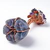 Natural Gemstone Chips and Fluorite Pedestal  Display Decorations G-S282-02-6