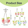 10Pcs 5 Styles Transparent Spray Painted Glass Pendants PALLOY-TADJ00001-3