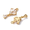 Brass Micro Pave Cubic Zirconia Pendants KK-D024-20G-2