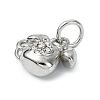 304 Stainless Steel Rhinestone Pendants STAS-A145-04L-P-2