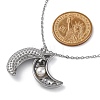 304 Stainless Steel Openable Moon Pendant Cable Chain Necklaces for Women STAS-Z114-18P-5