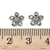 Brass Micro Pave Clear Cubic Zirconia Bead Caps KK-S350-08P-2