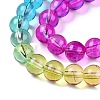 Baking Painted Transparent Glass Beads DGLA-M001-8mm-04-3