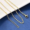 Brass Lumachina Chain Necklaces NJEW-M108-43G-4