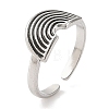 304 Stainless Steel Enamel Open Cuff Rings for Women RJEW-F166-51P-01-1