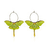 Butterfly Alloy Acrylic Hoop Earrings FS-WG09DCE-01-1