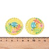 Ocean Theme Flat Round Resin Cabochons CRES-T025-02G-3