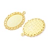 Tibetan Style Oval Alloy Pendant Cabochon Settings TIBEP-Q054-44G-NR-1