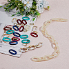 Acrylic Imitation Gemstone & CCB Plastic Linking Rings OACR-FH0001-045-3
