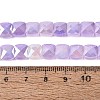 Electroplate Crackle Imitation Jade Glass Beads Strands EGLA-Q135-02A-A02-4