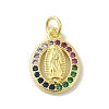 Brass Micro Pave Cubic Zirconia Pendants KK-M283-21A-02-1