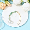 3Pcs Round Glass & Natural Amethyst & Rose Quartz & Green Aventurine Chips Hanging Suncatchers HJEW-JM04209-4