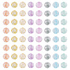 240Pcs 8 Colors Crackle Transparent Glass Beads GLAA-TA0004-19-3