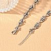 Hammered 304 Stainless Steel Link Chain Bracelets for Women BJEW-D466-07P-5