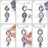 6Pcs 3 Style Photo Charm Alloy Brooches DIY-CA0004-26-6