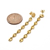 304 Stainless Steel Coffee Bean Chains Tassel Dangle Stud Earrings for Women EJEW-JE05142-2