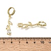 Brass Micro Pave Cubic Zirconia Hoop Earrings CU-CBA108A-14G-02-5