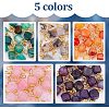 80Pcs 5 Color Natural Agate Connector Charms FIND-HY0001-39-5