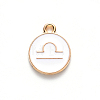 Alloy Enamel Pendants X-ENAM-S124-01A-04K-2