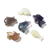 Natural Mix Gemstone Dolphin Healing  Figurines DJEW-Z005-02-1