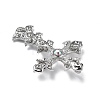Cross Alloy Rhinestone Brooch Pins LS-JEWB-Z034-06P-01-2