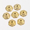 6-Petal Tibetan Style Alloy Flower Bead Caps TIBE-S220-G-RS-1