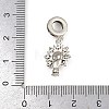 Brass Topaz Rhinestone European Dangle Charms LS-KK-P324-09P-3