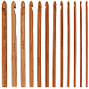 24Pcs Carbonized Bamboo Knitting Needles TOOL-CL0001-10-8