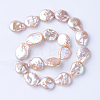 Natural Baroque Pearl Keshi Pearl Beads Strands PEAR-S010-39-2