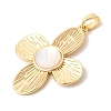 Natural White Shell Pendants KK-Z149-21G-2