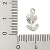 Brass Micro Pave Clear Cubic Zirconia Pendants KK-U015-09P-3