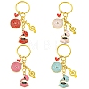 Alloy Enamel Disc & Gramophone & Musical Note Pendant Decorations KEYC-YW00286-03-2