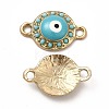 Alloy Connector Charms with Enamel and Synthetic Turquoise FIND-H039-44G-1