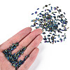 Metallic Colours Glass Bugle Beads SEED-N005-001-D02-5