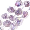 Electroplate Raw Rough Natural Amethyst Beads Strands G-Q610-06F-2
