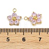 304 Stainless Steel Micro Pave Cubic Zirconia Charms STAS-B088-01G-01-3
