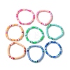 Handmade Polymer Clay Heishi Beads Stretch Bracelets Set BJEW-JB07258-3