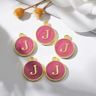 Golden Plated Alloy Enamel Charms ENAM-S118-08J-1