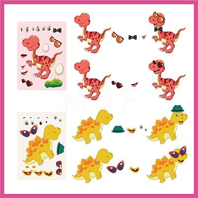 48 Sheets 8 Styles Paper Make a Face Stickers DIY-WH0467-004-1