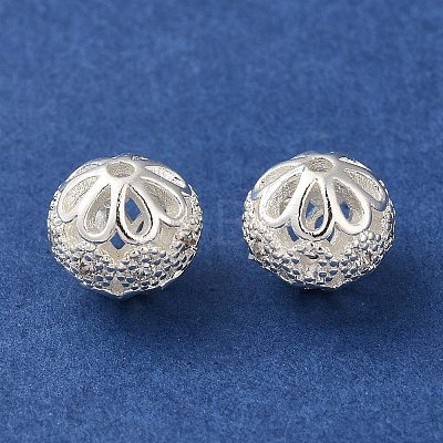 Rack Plating Brass Pave Cubic Zirconia Beads KK-M285-32C-S-1