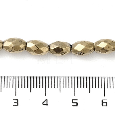 Electroplated Strong Magnetic Synthetic Hematite Beads Strands G-P518-02D-1