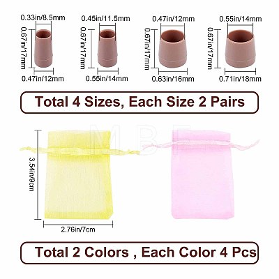 Gorgecraft 8Pair PVC High Heel Stoppers Protector FIND-GF0002-08A-1