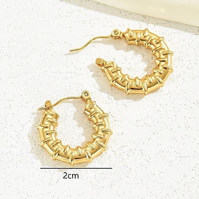 304 Stainless Steel Hoop Earrings JR3328-1