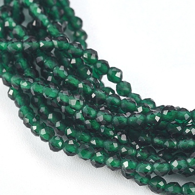 Faceted Glass Beaded Necklaces NJEW-D041-04-1