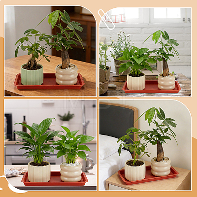 Plastic Planters Tray AJEW-WH0643-057-1