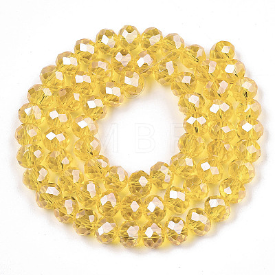 Electroplate Glass Beads Strands EGLA-A034-T10mm-A04-1