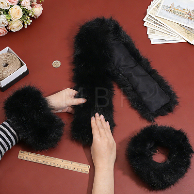 1Pc Imitation Fox Fur Collar AJEW-PH0009-24A-1