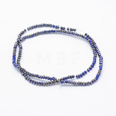 Electroplate Opaque Glass Beads Strands EGLA-J144-HP-B05-1